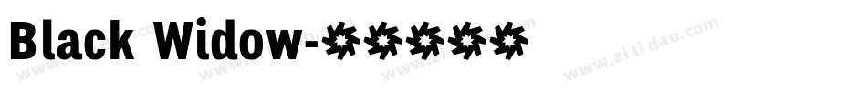 Black Widow字体转换